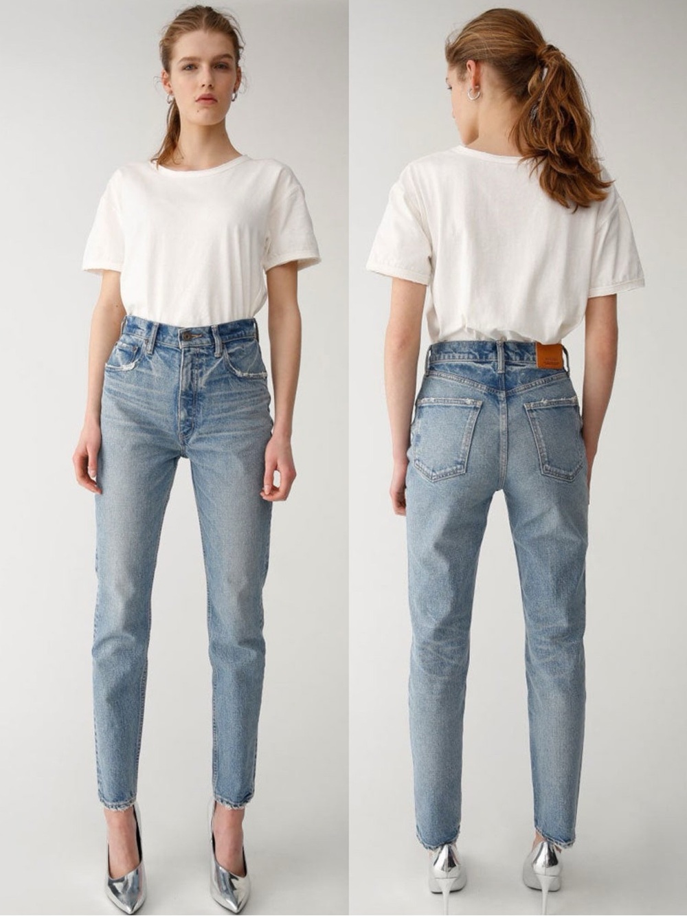 Moussy Womens MVS Vintage Stretch Light Wash High Rise Distressed Jeans Size 24 - Picture 7 of 12